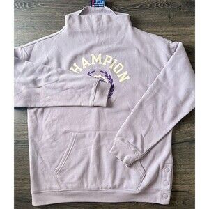 Womens Champion Sweater Purple High Neck Size Medium Sportswear Loungewear Cute